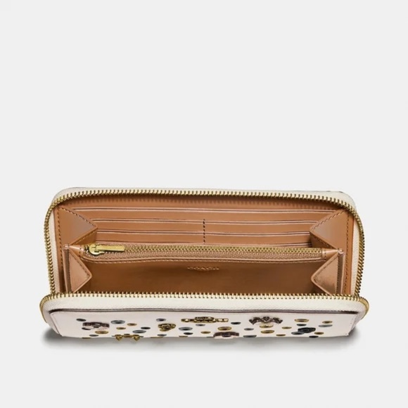 Coach Floral Zip Around Accordion Wallet with Tea Rose Appliqué and Grom… - Picture 5 of 12